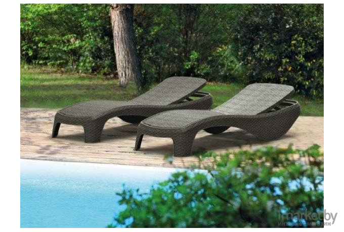 Шезлонг Keter Atlantic Sun Lounger коричневый