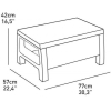 Комплект садовой мебели Keter Corfu II set графит [223204]