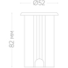 Тротуарный светильник Feron SP2812 D52*H56, 1W AC24V 2700K IP68 [32162]