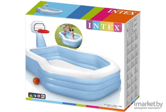 Надувной бассейн Intex Shootin Hoops Family Pool 57183