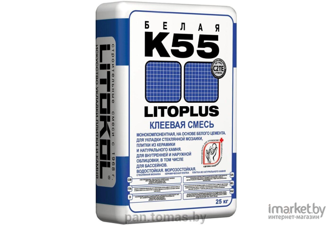 Клеевая смесь Litokol для плитки Litoplus K55 25кг