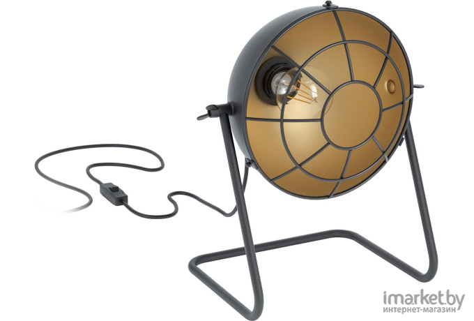 Настольная лампа EGLO Treburley, 1х28W (E27), L230, B245, H320, сталь черный/золотой [43185]