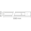 Шинопровод Lightstar Barra двухконтактный однофазный , длина 3м, питание и заглушка в комплекте белый матовый [502035]