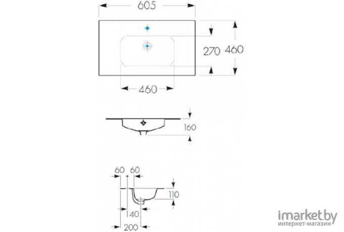 Умывальник Roca Victoria N [32799E000]