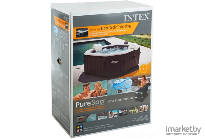 Надувной бассейн Intex Jet and Bubble Deluxe 28458