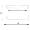 Профиль для светодиодных лент DesignLed Подвесной/накладной алюминиевый LS.4932