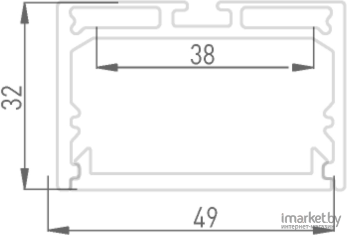 Профиль для светодиодных лент DesignLed Подвесной/накладной алюминиевый LS.4932