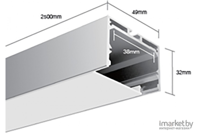 Профиль для светодиодных лент DesignLed Подвесной/накладной алюминиевый LS.4932