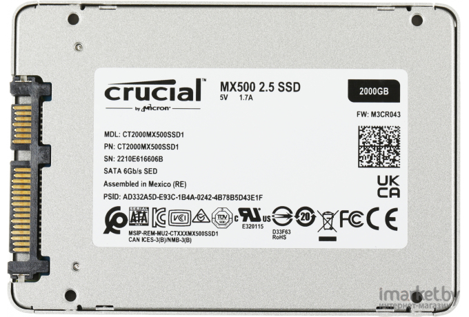 SSD диск Crucial 2000GB MX500 [CT2000MX500SSD1]