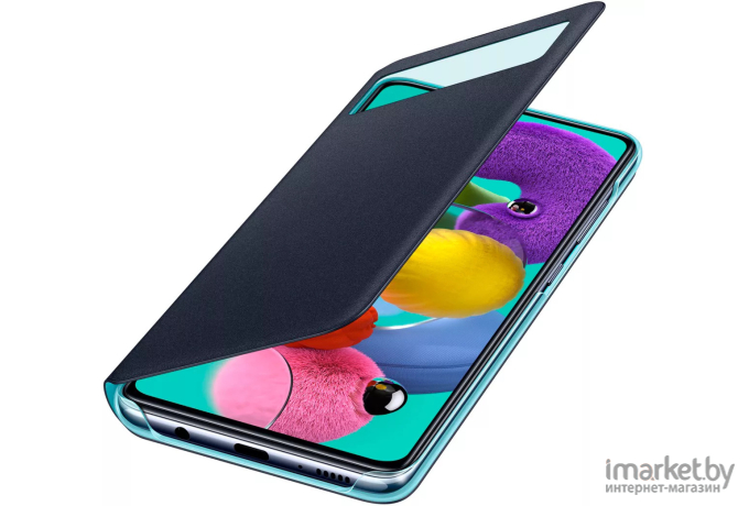 Чехол для телефона Samsung S View Wallet Cover для A51 черный [EF-EA515PBEGRU]