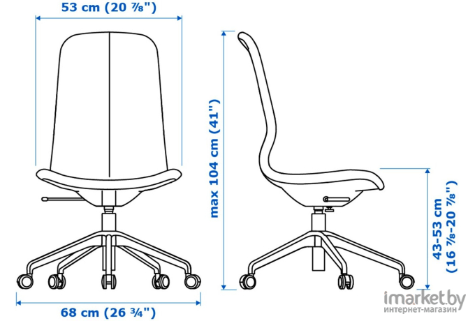 Офисное кресло IKEA Лонгфьелль [893.862.30]