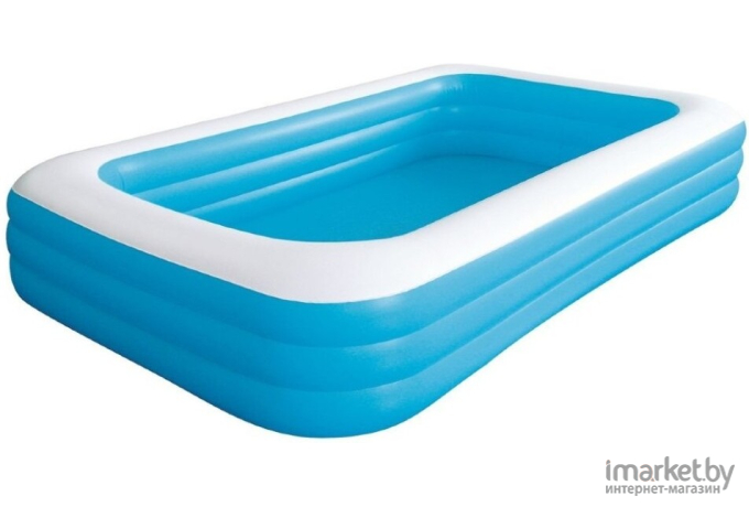 Надувной бассейн Bestway прямоугольный голубой 305х183х56 см [54009]