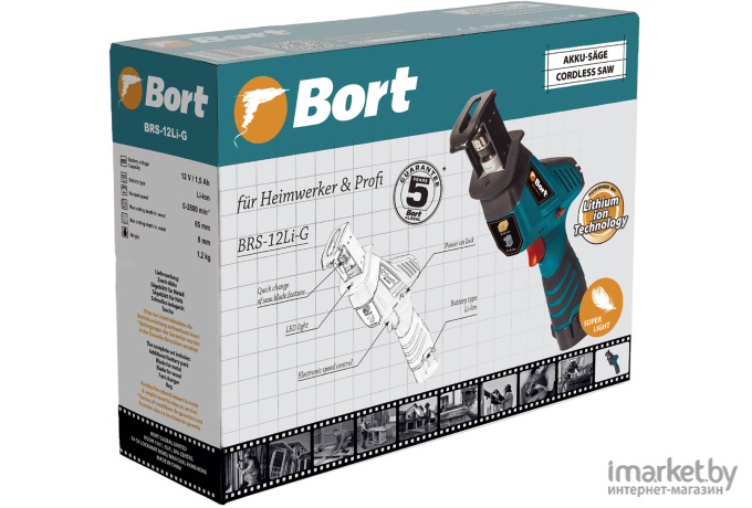 Электропила Bort BRS-12Li-G [93410167]