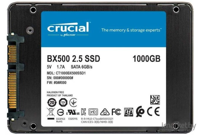 SSD диск Crucial 1TB BX500 [CT1000BX500SSD1]