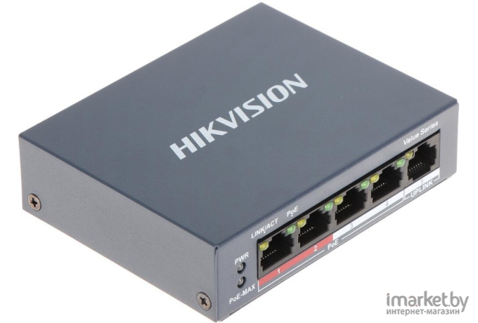 Коммутатор Hikvision DS-3E0105P-E(B)