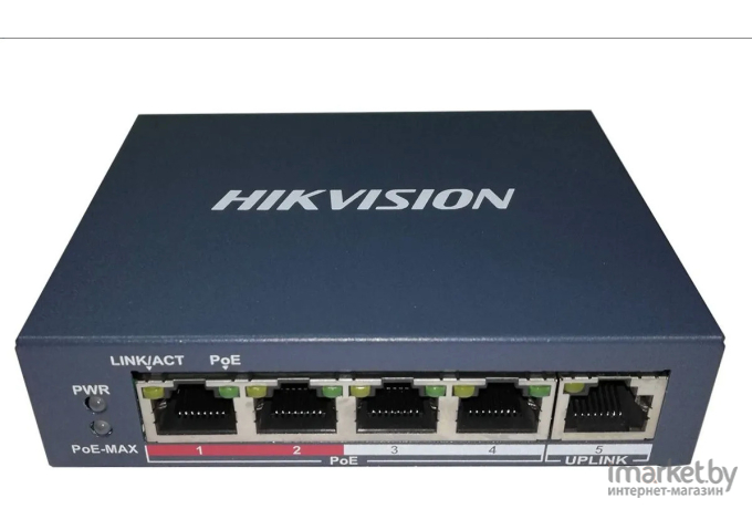 Коммутатор Hikvision DS-3E0105P-E(B)