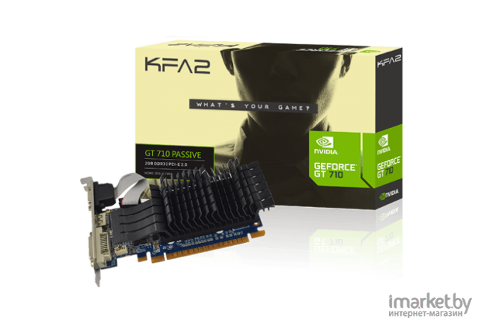 Видеокарта KFA2 PCIE16 GT710 2GB GDDR3 GT 710 2G D3H [71GPF4HI00GK]