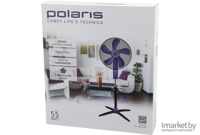 Вентилятор Polaris PSF 40RC Violet напольный