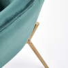 Интерьерное кресло Halmar Castel 2 темно-зеленый/золотой
