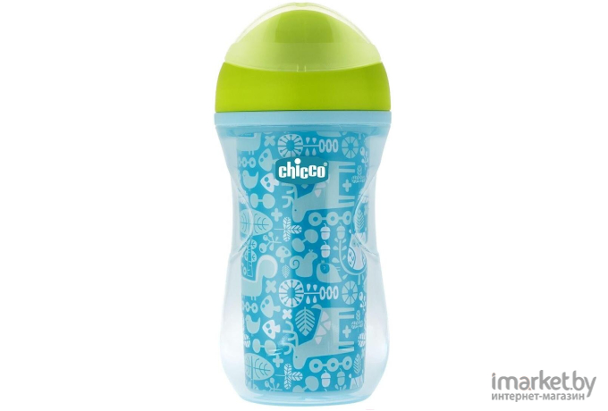 Поильник Chicco Active Cup 2 в 1 266мл синий/голубой