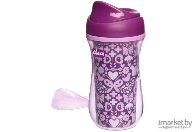 Поильник Chicco Active Cup 2 в 1 266мл сиреневый/розовый