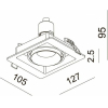 Встраиваемый точечный светильник Donolux DL18615/01WW-SQ White/Black