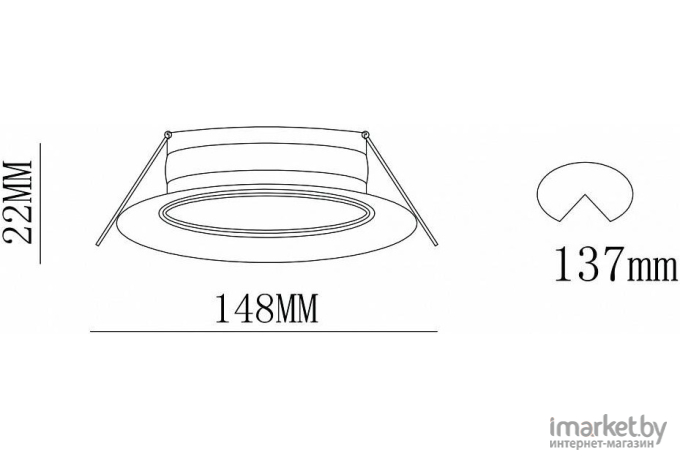 Встраиваемый точечный светильник Donolux DL18813/15W White R