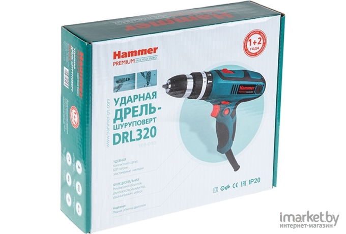 Сетевой шуруповерт Hammer DRL320 Premium