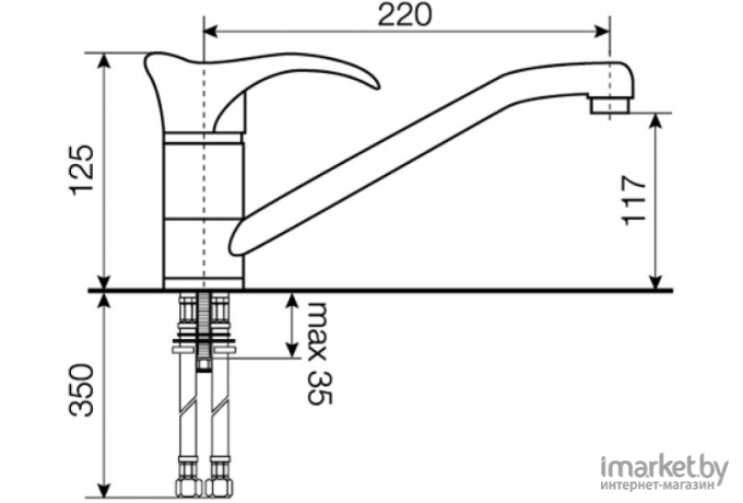 Смеситель Zorg Sanitary Elegant натуральный воск