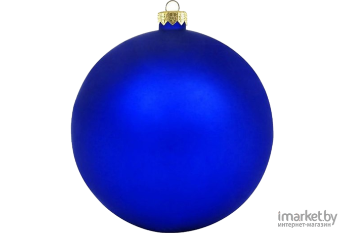 Елочная игрушка и новогоднее украшение GreenTerra Шар елочный 100 мм синий мат