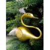 Елочная игрушка и новогоднее украшение GreenTerra стеклянная Лебедь 2 шт