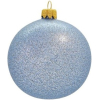 Елочная игрушка и новогоднее украшение Шар для елки д.8см глитер голубой