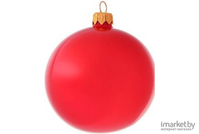 Елочная игрушка и новогоднее украшение Шар для елки д.8см опал красный