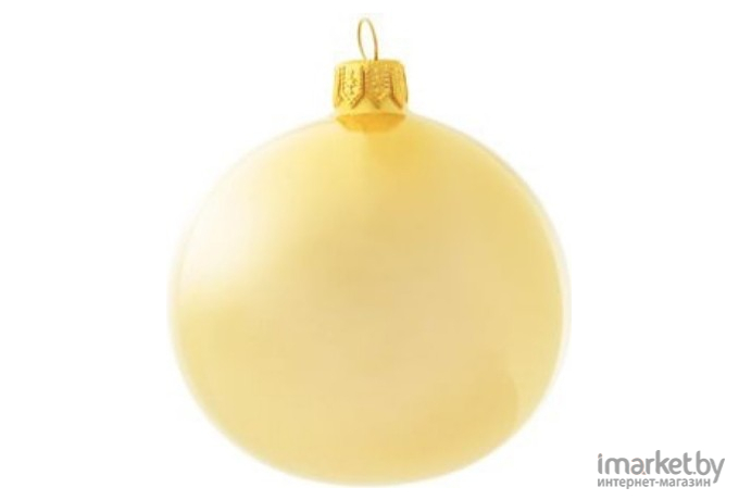 Елочная игрушка и новогоднее украшение Шар для елки д.8см опал золото