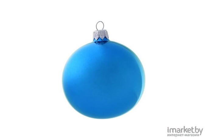 Елочная игрушка и новогоднее украшение Шар для елки д.8см опал темно-голубой