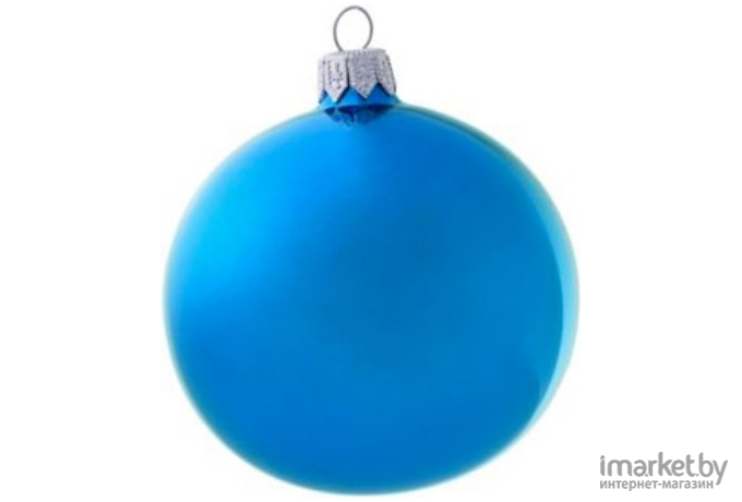 Елочная игрушка и новогоднее украшение Шар для елки д.8см опал темно-голубой