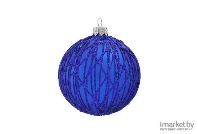 Елочная игрушка и новогоднее украшение Шар для елки д.8см Д-294 синий мат