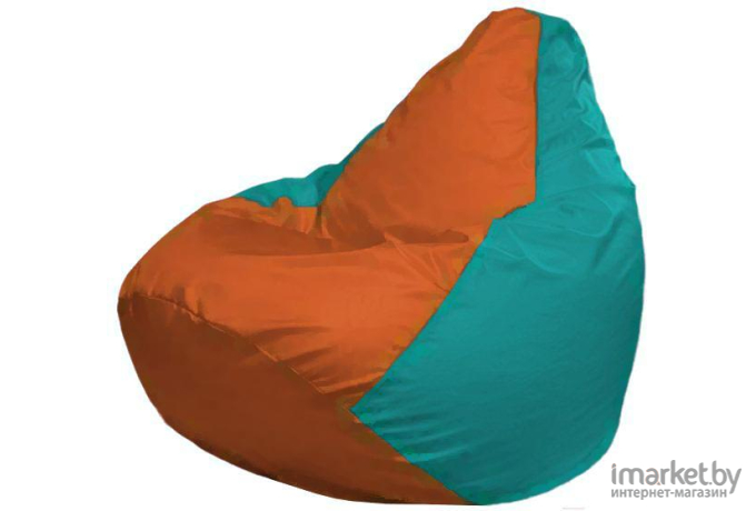 Кресло-мешок Flagman Груша Макси оранжевый/бирюзовый [Г2.1-223]