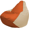 Кресло-мешок Flagman Груша Супер Мега оранжевый/светло-бежевый [Г5.1-207]