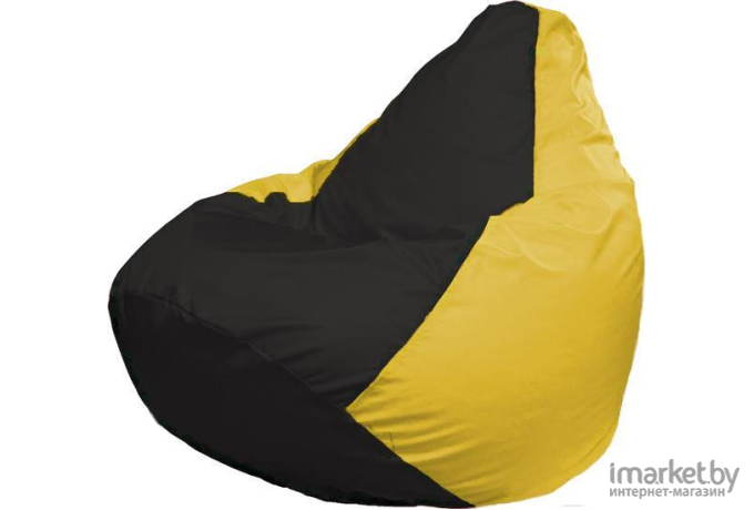 Кресло-мешок Flagman кресло Груша Супер Мега Г5.1-47 тёмно-синий/жёлтый