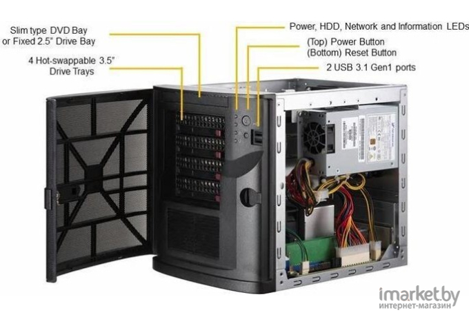 Корпус Supermicro CSE-721TQ-250B2