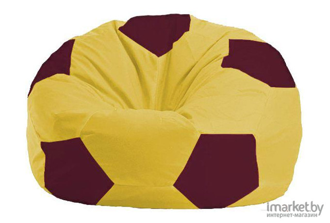 Кресло-мешок Flagman кресло Мяч Стандарт М1.1-265 жёлтый/бордовый