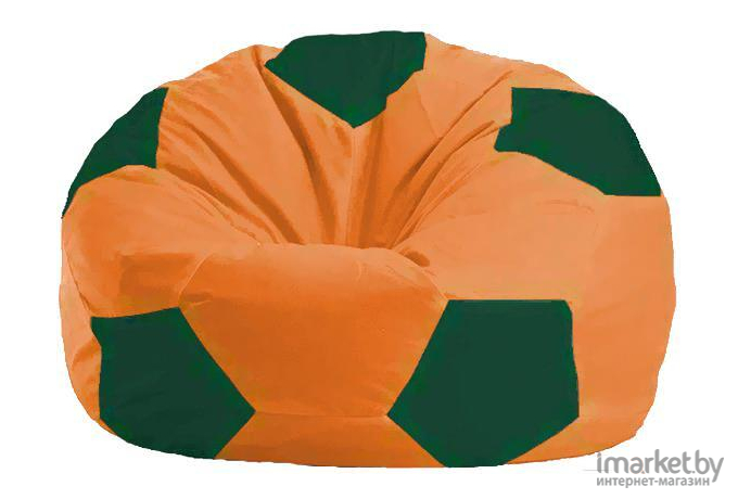 Кресло-мешок Flagman кресло Мяч Стандарт М1.1-212 оранжевый/тёмно-зелёный