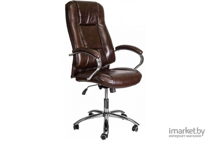 Офисное кресло Седия King A натуральная кожа коричневый