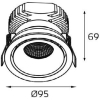 Встраиваемый точечный светильник Italline IT02-008 dim WHITE