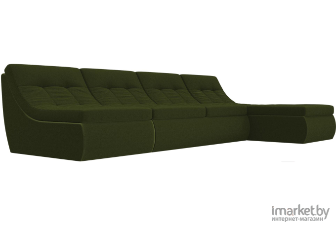 Модульный диван Лига Диванов Холидей микровельвет зеленый