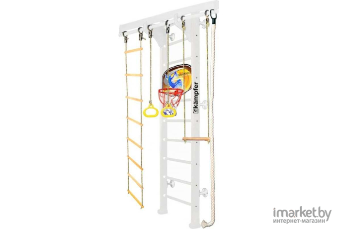 Спортивный комплекс Kampfer Wooden Ladder Wall Basketball Shield №6 стандарт жемчужный/белый