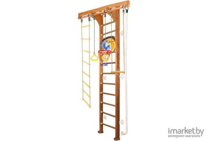 Детский спортивный комплекс Kampfer Wooden Ladder Wall Basketball Shield №2 3 м ореховый/белый