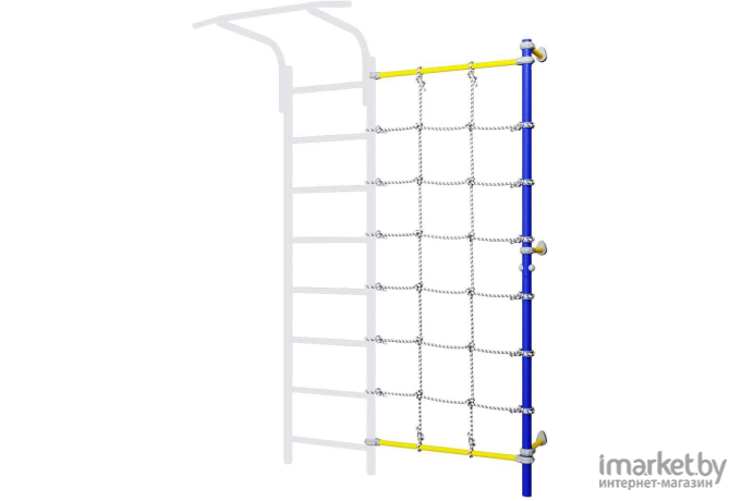 Стойка пристенная Romana с канатным лазом ДСКМ-1С-8.02-45 синий/желтый