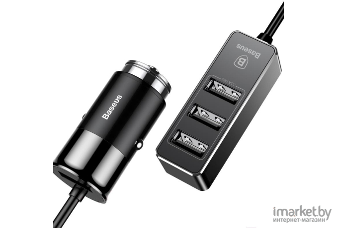 Автомобильное зарядное устройство Baseus CCTON-01 Enjoy Together Patulous Car Charger 4 USB 5.5A Black